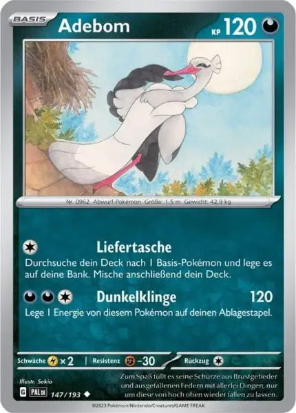 Adebom 147/193 – Pokémon Entwicklungen in Paldea Karte