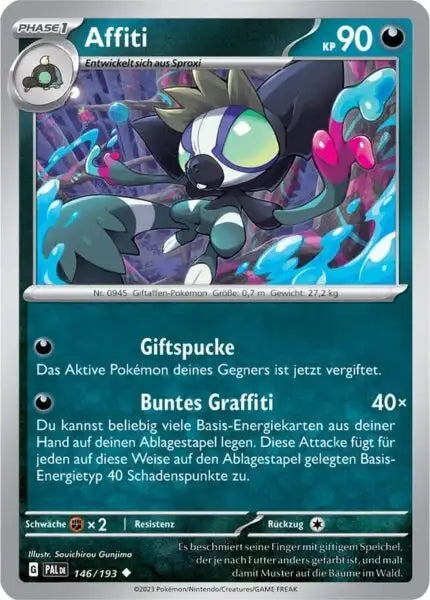 Affiti 146/193 – Pokémon Entwicklungen in Paldea Karte