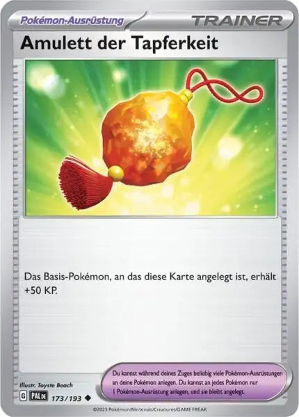 Amulett der Tapferkeit 173/193 – Pokémon Entwicklungen in Paldea Karte