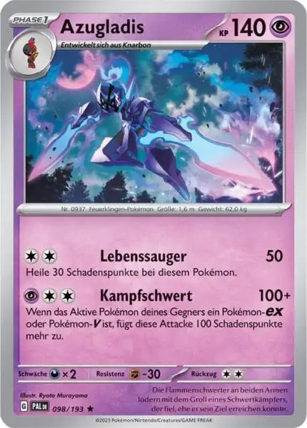 Azugladis 098/193 – Pokémon Entwicklungen in Paldea Karte