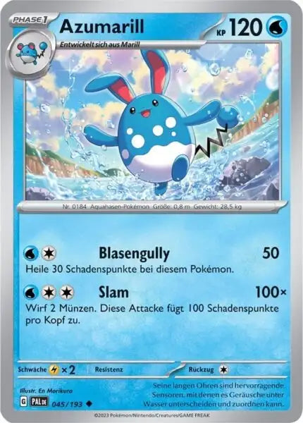 Azumarill 045/193 – Pokémon Entwicklungen in Paldea Karte