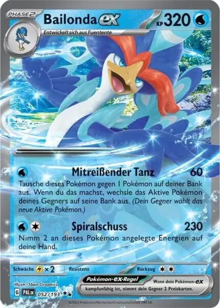 Bailonda ex 052/193 – Pokémon Entwicklungen in Paldea Karte