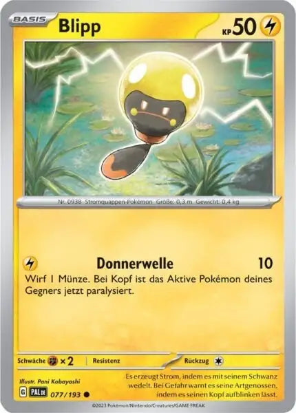 Blipp 077/193 – Pokémon Entwicklungen in Paldea Karte