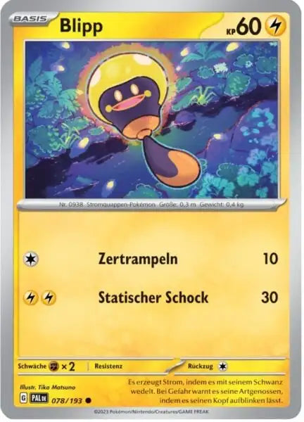 Blipp 078/193 – Pokémon Entwicklungen in Paldea Karte