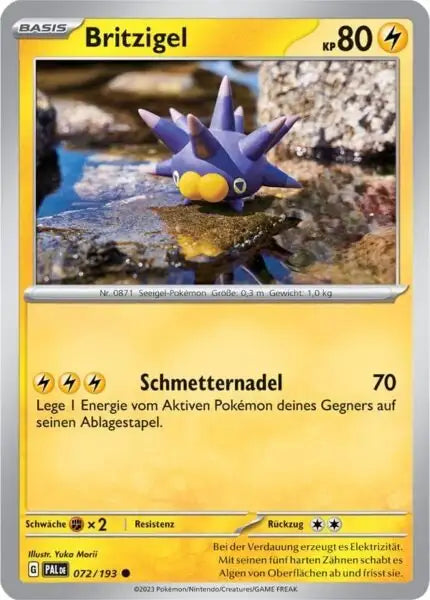 Britzigel 072/193 – Pokémon Entwicklungen in Paldea Karte