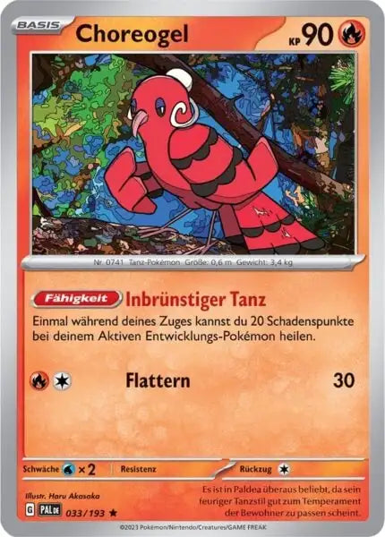 Choreogel 033/193 – Pokémon Entwicklungen in Paldea Karte