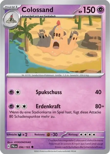 Colossand 096/193 – Pokémon Entwicklungen in Paldea Karte