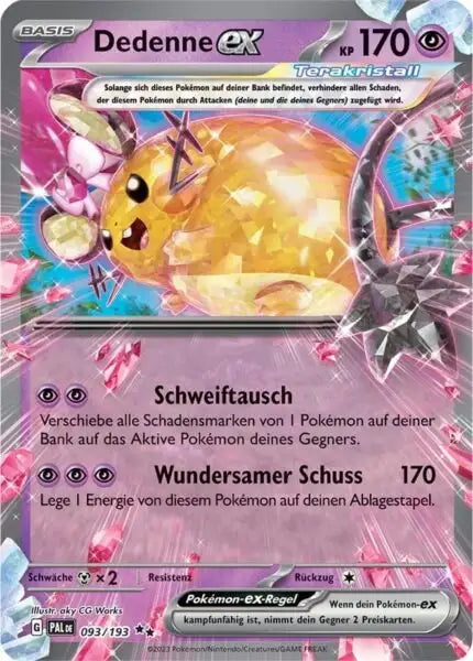 Dedenne ex 093/193 – Pokémon Entwicklungen in Paldea Karte