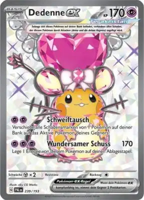 Dedenne ex 239/193 – Pokémon Entwicklungen in Paldea Karte