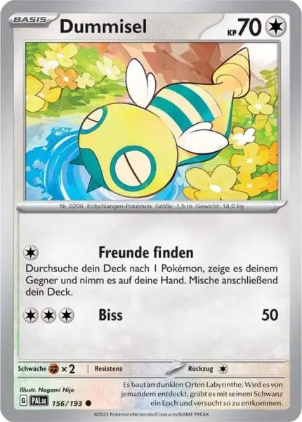 Dummisel 156/193 – Pokémon Entwicklungen in Paldea Karte