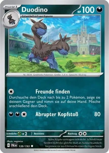 Duodino 139/193 – Pokémon Entwicklungen in Paldea Karte