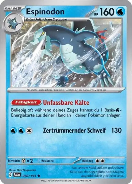 Espinodon 060/193 – Pokémon Entwicklungen in Paldea Karte