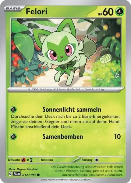 Felori 012/193 – Pokémon Entwicklungen in Paldea Karte