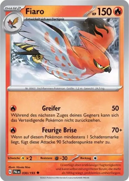 Fiaro 030/193 – Pokémon Entwicklungen in Paldea Karte