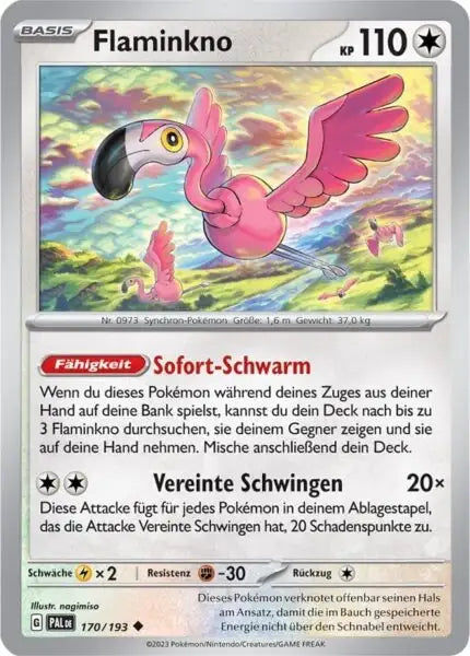 Flaminkno 170/193 – Pokémon Entwicklungen in Paldea Karte