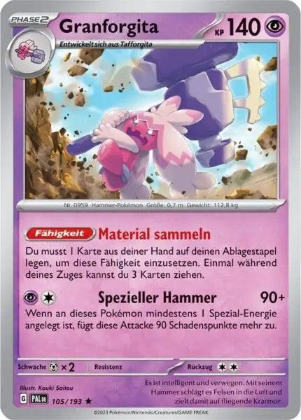 Granforgita 105/193 – Pokémon Entwicklungen in Paldea Karte