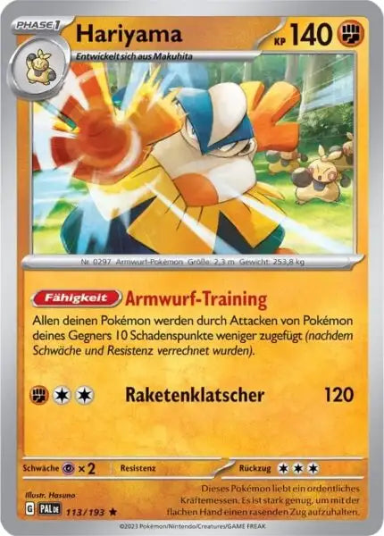Hariyama 113/193 – Pokémon Entwicklungen in Paldea Karte