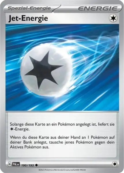 Jet Energie 190/193 – Pokémon Entwicklungen in Paldea Karte