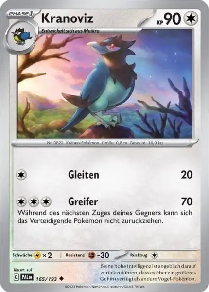 Kranoviz 165/193 – Pokémon Entwicklungen in Paldea Karte