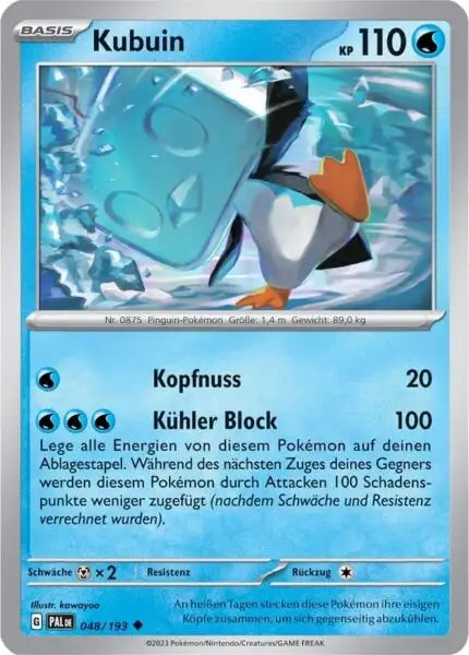 Kubuin 048/193 – Pokémon Entwicklungen in Paldea Karte
