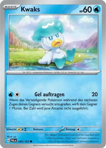 Kwaks 049/193 – Pokémon Entwicklungen in Paldea Karte