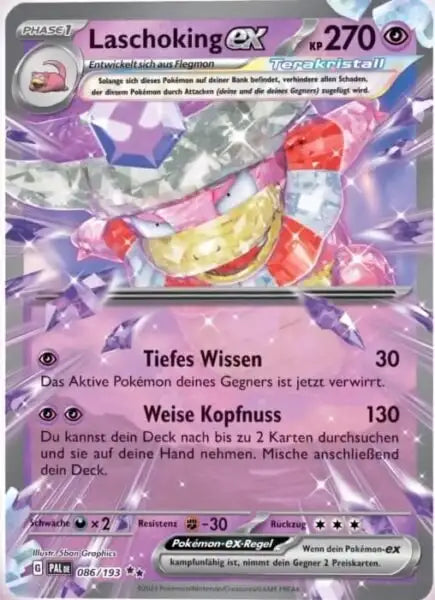 Laschoking ex 086/193 – Pokémon Entwicklungen in Paldea Karte