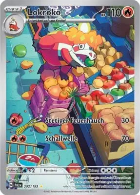 Lokroko 202/193 – Pokémon Entwicklungen in Paldea Karte
