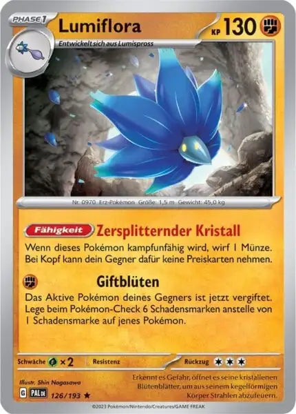Lumiflora 126/193 – Pokémon Entwicklungen in Paldea Karte