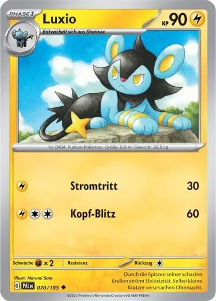 Luxio 070/193 – Pokémon Entwicklungen in Paldea Karte
