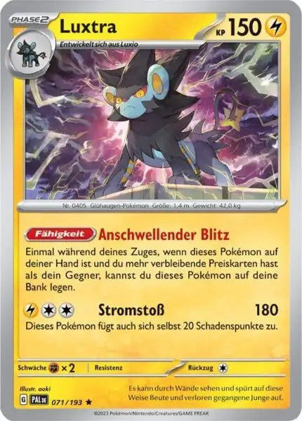 Luxtra 071/193 – Pokémon Entwicklungen in Paldea Karte