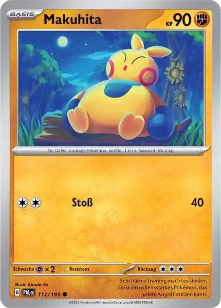 Makuhita 112/193 – Pokémon Entwicklungen in Paldea Karte