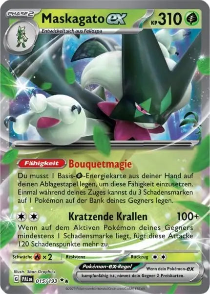 Maskagato ex 015/193 – Pokémon Entwicklungen in Paldea Karte