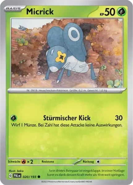 Micrick 020/193 – Pokémon Entwicklungen in Paldea Karte