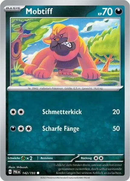 Mobtiff 142/193 – Pokémon Entwicklungen in Paldea Karte