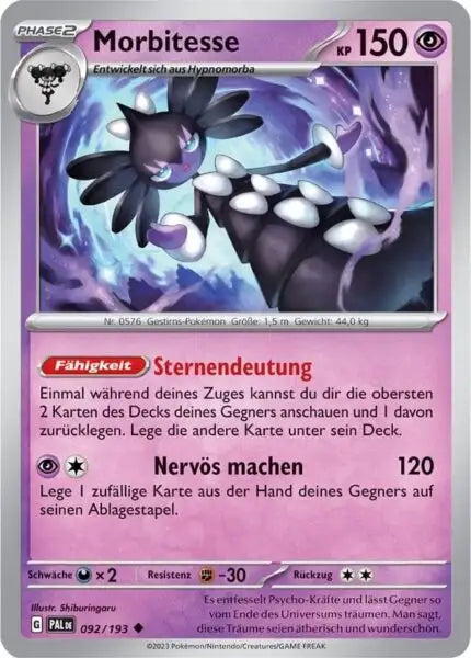 Morbitesse 092/193 – Pokémon Entwicklungen in Paldea Karte
