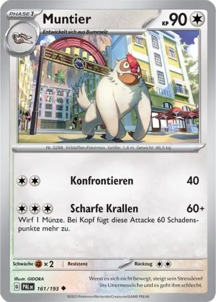 Muntier 161/193 – Pokémon Entwicklungen in Paldea Karte