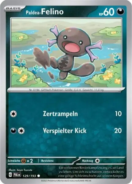 Paldea Felino 129/193 – Pokémon Entwicklungen in Paldea Karte
