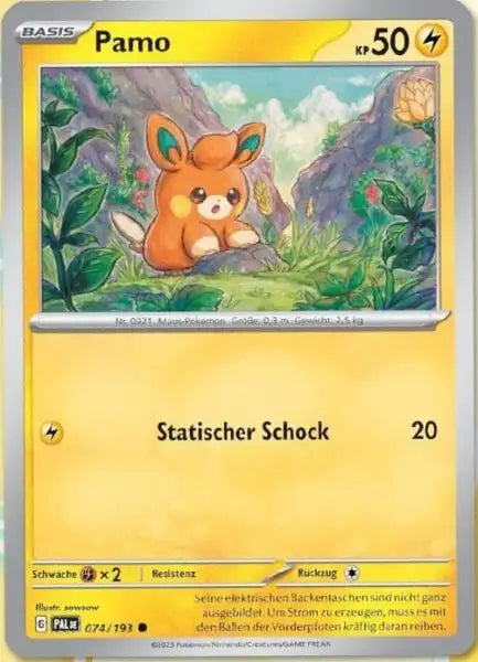 Pamo 074/193 – Pokémon Entwicklungen in Paldea Karte