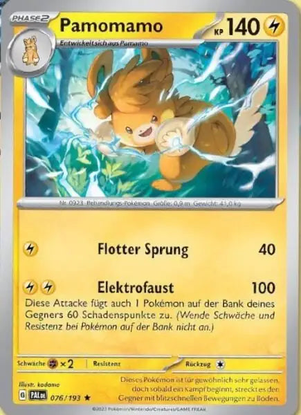 Pamomamo 076/193 – Pokémon Entwicklungen in Paldea Karte