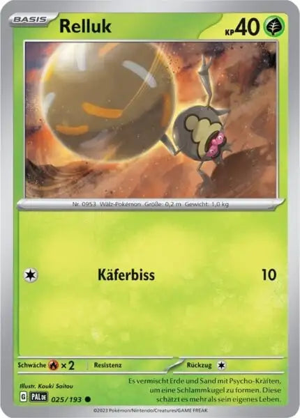 Relluk 025/193 – Pokémon Entwicklungen in Paldea Karte