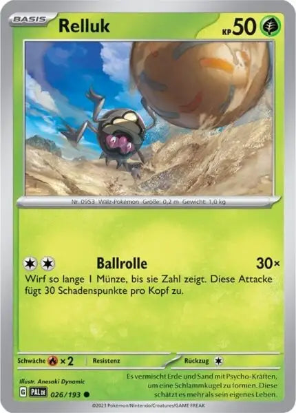 Relluk 026/193 – Pokémon Entwicklungen in Paldea Karte