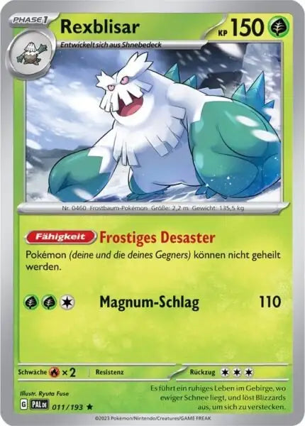 Rexblisar 011/193 – Pokémon Entwicklungen in Paldea Karte