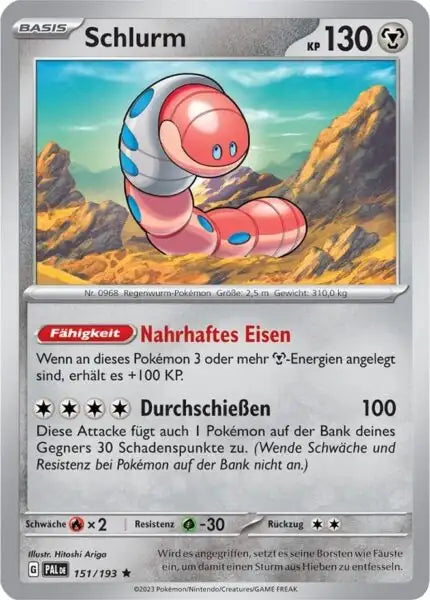Schlurm 151/193 – Pokémon Entwicklungen in Paldea Karte