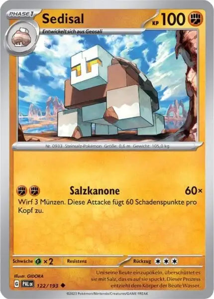 Sedisal 122/193 – Pokémon Entwicklungen in Paldea Karte