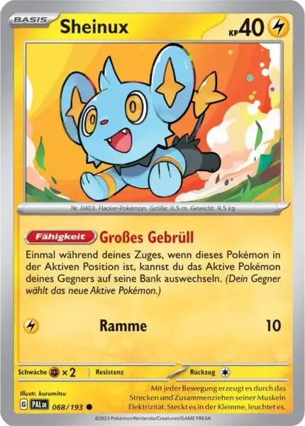 Sheinux 068/193 – Pokémon Entwicklungen in Paldea Karte