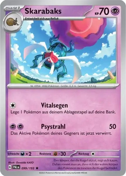 Skarabaks 099/193 – Pokémon Entwicklungen in Paldea Karte