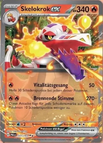 Skelokrok ex 037/193 – Pokémon Entwicklungen in Paldea Karte