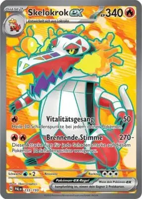 Skelokrok ex 233/193 – Pokémon Entwicklungen in Paldea Karte