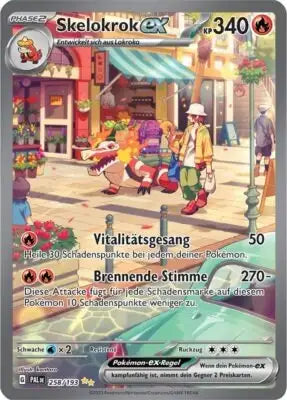Skelokrok ex 258/193 – Pokémon Entwicklungen in Paldea Karte