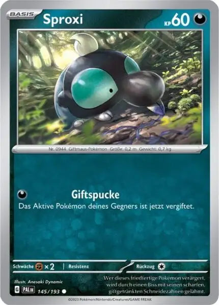 Sproxi 145/193 – Pokémon Entwicklungen in Paldea Karte
